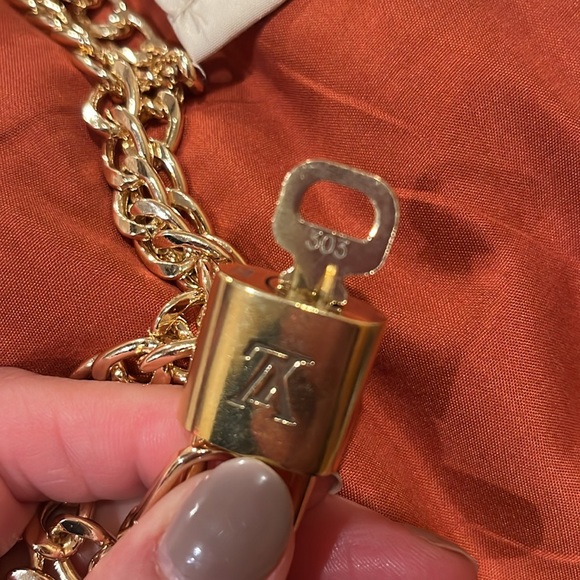 Louis Vuitton lock and key 303 on chain - Picture 1 of 6
